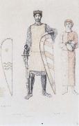 Fernand Khnopff Costume Drawing for Le Roi Arthus Mordred Lancelot and Lyonnel oil painting artist